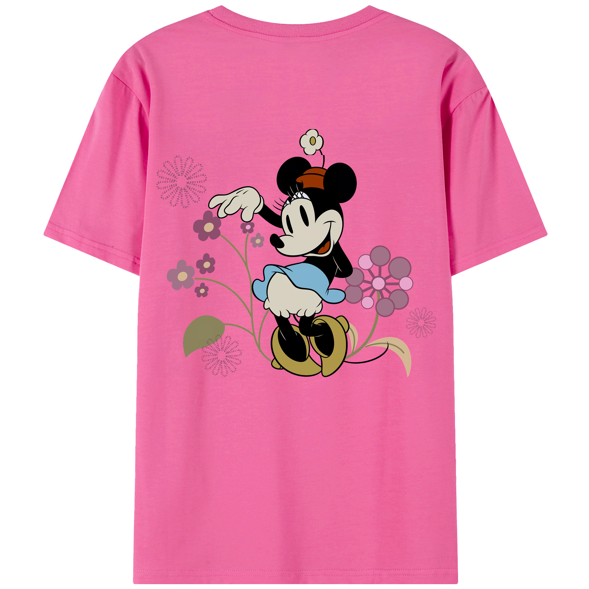 （画像用） ミッキーマウス Mickey Mouse レディース半袖Tシャツ(バックプリント)